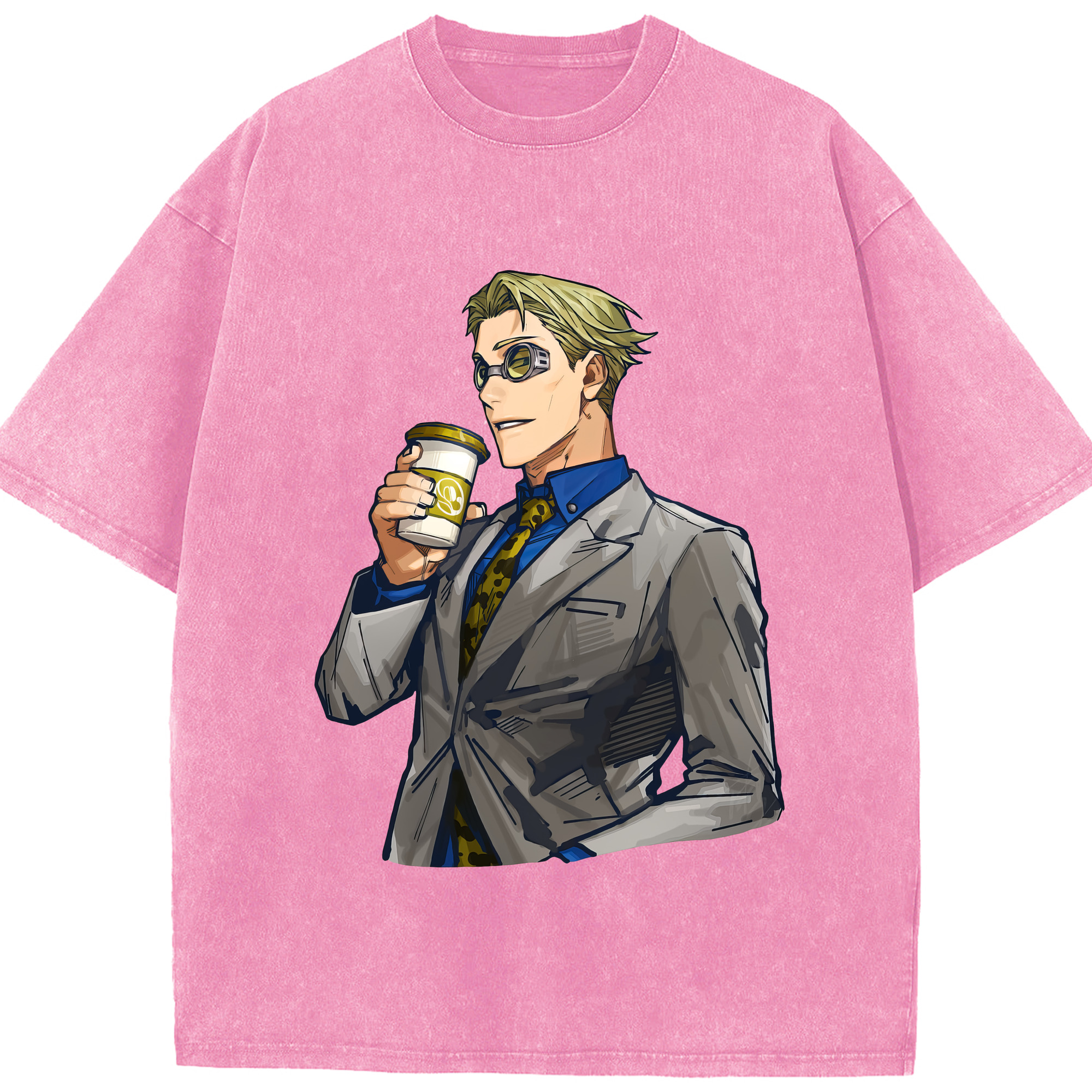 （画像用） 呪術廻戦 Jujutsu Kaisen 綿100% ヴィンテージ風 半袖Tシャツ（フロントプリント）